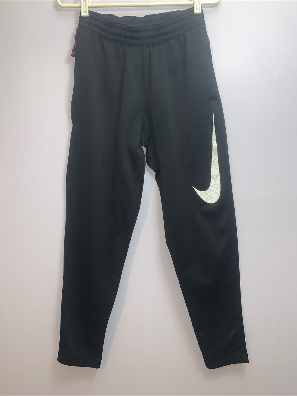 Nike Black Jogger Sweatpants with White Swoosh